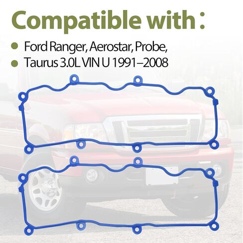 Valve Cover Gasket Set Compatible with Ford Ranger Probe Aerostar Taurus 3.0L 1991-2008 Replace VS50374R in Kuwait