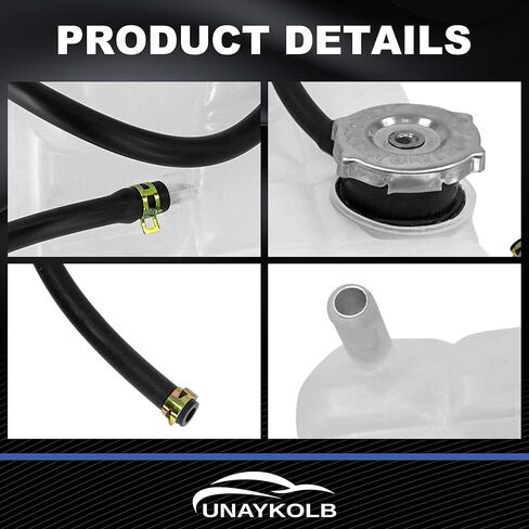 603-319 Engine Coolant Overflow Recovery Reservoir Expansion Tank W/Cap And Pipe Compatible With 2002-2007 Jeep Liberty 52079848AA in Kuwait