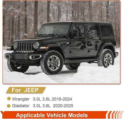Coolant Reservoir Tank Compatible with 2018–2024 Jeep Wrangler JL JLU & Gladiator JT, Engine Coolant Overflow Recovery Bottle with 2 Hose Clamps in Saudi Arabia