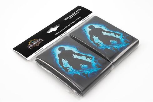 MTG Sleeves by Arcanum Industries, 103 Matte Card Sleeves for Magic The Gathering & TCG - Premium Shuffle Feel & Borderless Art with Black Interior (Black/Blue Zombie) in Saudi Arabia
