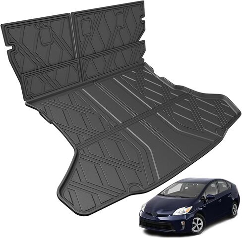AOMSAZTO Cargo Mat & Backrest Mat Compatible with 2010-2014 Toyota Prius (Not Fit Plug-in, V or C Models): TPE All Weather Protection Anti-Slip Cargo Liner for 2014 Prius Accessories in Kuwait