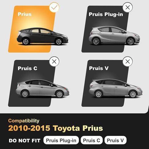 AOMSAZTO Cargo Mat & Backrest Mat Compatible with 2010-2014 Toyota Prius (Not Fit Plug-in, V or C Models): TPE All Weather Protection Anti-Slip Cargo Liner for 2014 Prius Accessories in Kuwait