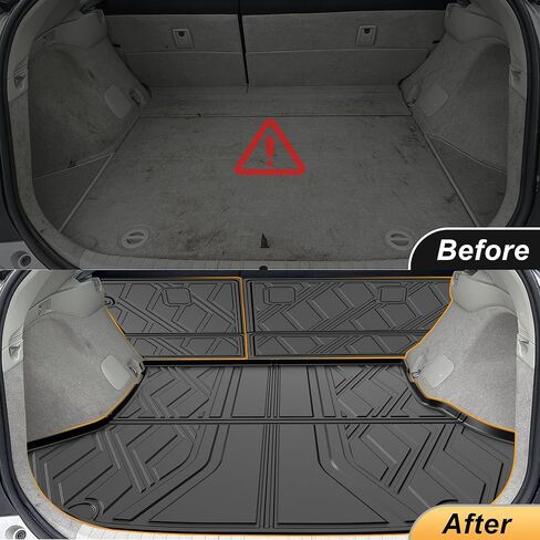 AOMSAZTO Cargo Mat & Backrest Mat Compatible with 2010-2014 Toyota Prius (Not Fit Plug-in, V or C Models): TPE All Weather Protection Anti-Slip Cargo Liner for 2014 Prius Accessories in Kuwait