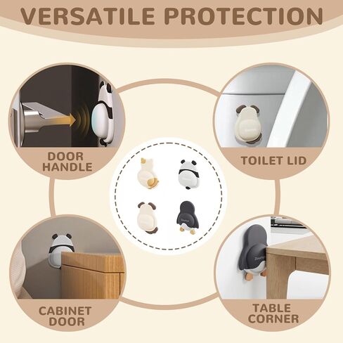 6Pack Cute Animal Door Knob Wall Protector for Door Knobs Stopper, Wall Protectors from Door Knobs, Used for Walls and Door Handles in Baby Rooms and Kindergartens in Saudi Arabia