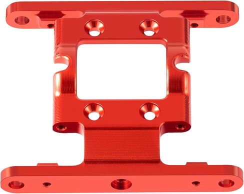 CNC Aluminum Skid Plate Transmission Mount Bracket Gearbox Base Center Frame Brace Plate Compatible with FMS FCX18 LC80 1/18 RC Crawler Car Upgrades (Red) in Kuwait