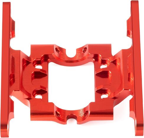 CNC Aluminum Skid Plate Transmission Mount Bracket Gearbox Base Center Frame Brace Plate Compatible with FMS FCX18 LC80 1/18 RC Crawler Car Upgrades (Red) in Kuwait