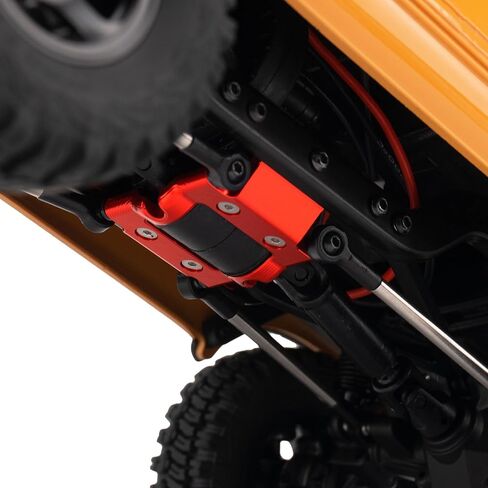 CNC Aluminum Skid Plate Transmission Mount Bracket Gearbox Base Center Frame Brace Plate Compatible with FMS FCX18 LC80 1/18 RC Crawler Car Upgrades (Red) in Kuwait