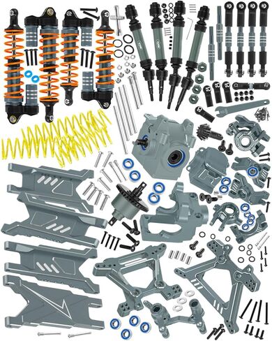 RC Upgrades Part for 1/10 Rustler/Slash/Stampede 4x4 4WD VXL,Arm/Shocks/gearbox/37T Diff Gear/Caster Block,Steering Blocks/Stub Axle Carriers/Drive Shaft/Shock Tower/Links,Colorful in Kuwait