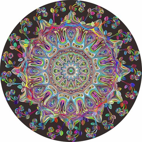 Mandala Flower Puzzles for Adults 1000 Pieces, Difficult Impossible Hard Puzzle, Round Colorful Trippy Challenge Jigsaw Puzzle in Kuwait