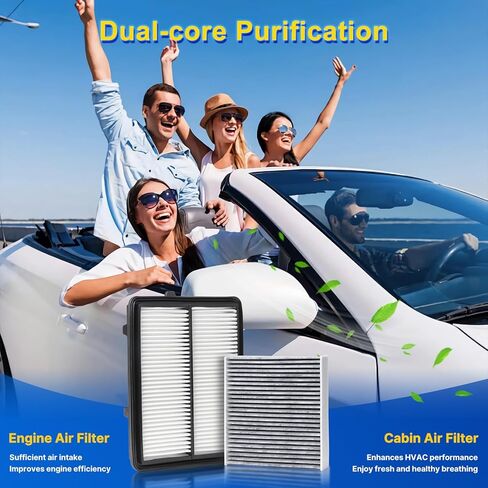 طقم فلتر هواء المقصورة والمحرك يناسب ACURA RDX 2019-2026 2.0L (Gas) in Kuwait