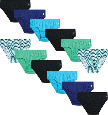 U.S. Polo Assn. Men's Low Rise Briefs - 12 Pack Soft Stretch Cotton Underwear - Men's Briefs with Contour Pouch (Sizes:S-XL) in Saudi Arabia
