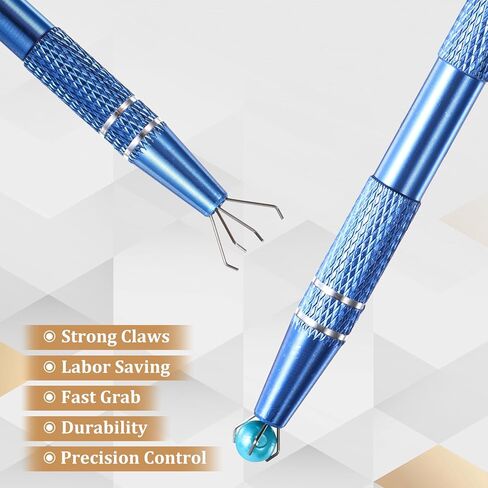 Eldraqth Jewelry Grabber Tool, 6 Pcs 4 Claw Stainless Steel Ball Grabber Multicolor Earring Grabber Tool Jewelry Ball Screw on Tools Flat Back Septum Ball Screw Tools for Diamonds DIY Craft in Kuwait