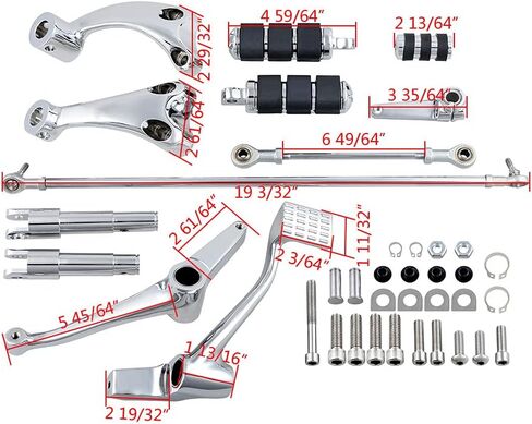 Completed Set Chrome Forward Controls Compatible with Harley Sportster XL883 XL1200 2004-2013 in Kuwait