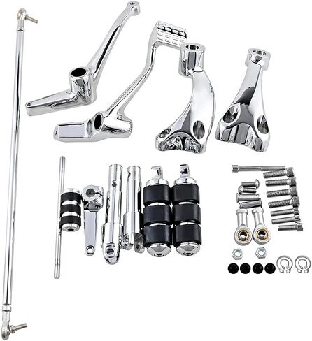 Completed Set Chrome Forward Controls Compatible with Harley Sportster XL883 XL1200 2004-2013 in Kuwait