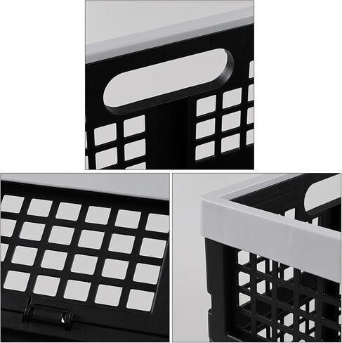 34 L Plastic Collapsible Crates, Folding Rectangular Storage Crate, 3 Packs in Saudi Arabia