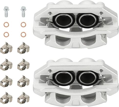Front Left Right Brake Caliper Assembly Calipers Set Fit for Dodge Dakota 2005-2008, for Dodge Ram 1500 2006-2008, for Mitsubishi Raider 2006 2007 2008 2009, Replace 18-B5008 18-B5009 in Kuwait