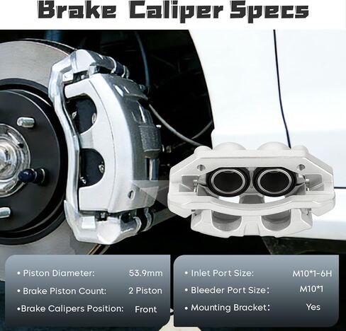 Front Left Right Brake Caliper Assembly Calipers Set Fit for Dodge Dakota 2005-2008, for Dodge Ram 1500 2006-2008, for Mitsubishi Raider 2006 2007 2008 2009, Replace 18-B5008 18-B5009 in Kuwait