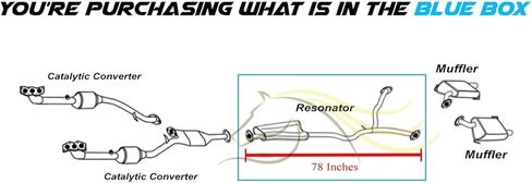 Exhaust Resonator Y Pipe Compatible for 2010-2015 Subaru Outback 3.6L | Stainless Steel | Northeastern Exhaust | Free Gasket and Clamp Included | Automotive Replacement Part in Kuwait