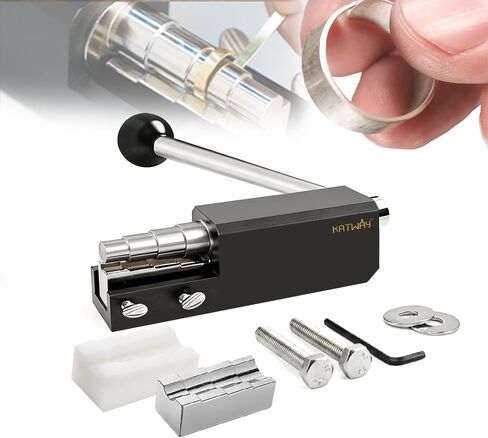 KATWAY Professional Jewelry Ring Bender Tool Kit – Spoon Ring Maker with Durable Nylon Dies, Adjustable Multi-Size Ring Sizer & Heavy-Duty Bending Machine for Gold, Silver, Brass, Copper DIY Rings in Saudi Arabia