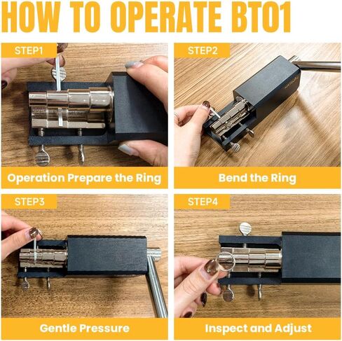 KATWAY Professional Jewelry Ring Bender Tool Kit – Spoon Ring Maker with Durable Nylon Dies, Adjustable Multi-Size Ring Sizer & Heavy-Duty Bending Machine for Gold, Silver, Brass, Copper DIY Rings in Saudi Arabia