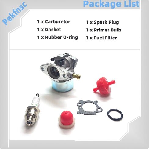 799868 Carburetor Tune Up Kits Fit for Briggs & Stratton 4-7 Hp Engines (No Choke) 6.5Hp 6.75Hp Small Engines Carb Replace Part 498170799872 499617799868 with Gasket Spark Plug Primer Bulb Fuel Filter in Saudi Arabia