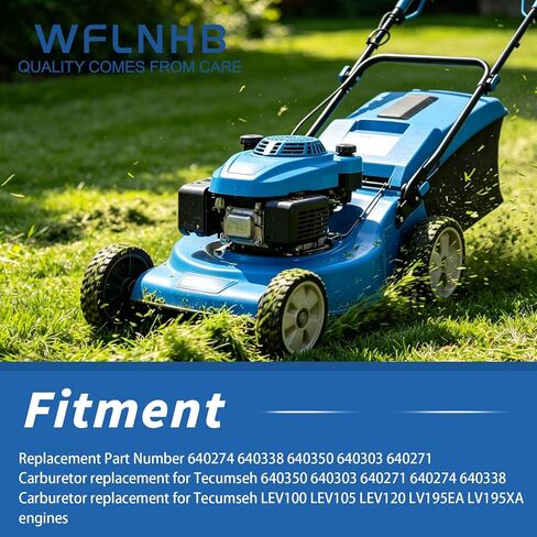WFLNHB Carburetor Replacement for Tecumseh LEV100 LEV105 LEV120 LV195EA LV195XA Engines 640274 640338 640350 640303 640271 in Kuwait
