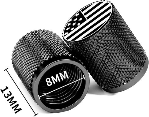 STEEL HAWK Mountain Adventure Edition Tire Valve Caps - 316L Stainless Steel (4-Pack) - Deep Laser Engraved - No-Fuse Marine Grade CNC Machined - Universal Fit for Cars, Trucks, SUVs | PVD Black/EXT in Saudi Arabia