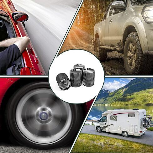 STEEL HAWK Mountain Adventure Edition Tire Valve Caps - 316L Stainless Steel (4-Pack) - Deep Laser Engraved - No-Fuse Marine Grade CNC Machined - Universal Fit for Cars, Trucks, SUVs | PVD Black/EXT in Saudi Arabia