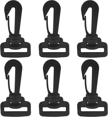 12 Pack Plastic Swivel Snap Hook Clips, Heavy Duty Rotary Clasp Shoulder Strap in Kuwait