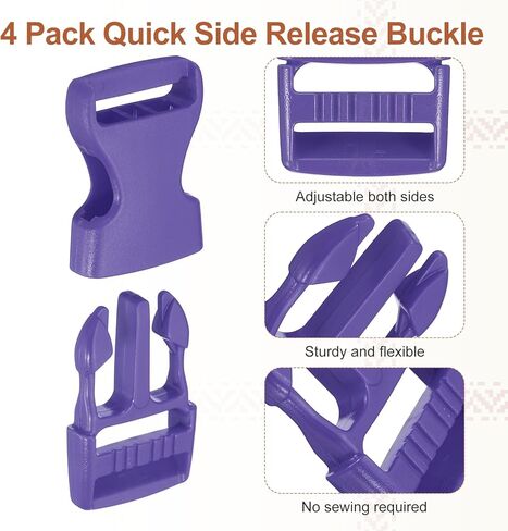 PATIKIL Quick Side Release Buckle, Plastic Buckle Clip Dual Adjustable Belt Snap Fasteners Clasp for Backpack in Kuwait