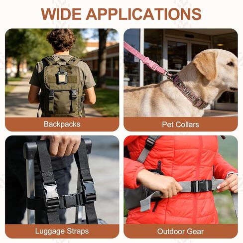 PATIKIL Quick Side Release Buckle, Plastic Buckle Clip Dual Adjustable Belt Snap Fasteners Clasp for Backpack in Kuwait