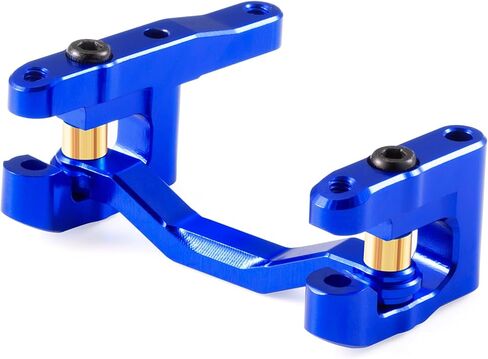 Aluminum RC Steering Set Upgrade Parts Steering Assembly for 1/18 Arrma Granite 1/14 Typhon GROM 1/16 Mojave GROM 1/12 Losi Nascar RC Car (Red) in Kuwait
