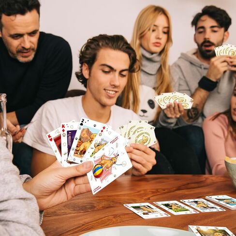 Golden Retriever Playing Cards, 54 Unique Cartoon Dog Designs, Premium Black Core Paper Poker Deck, Standard Size for Game Night Party Camping, Ideal Collectible Gift for Dog Lovers in Saudi Arabia