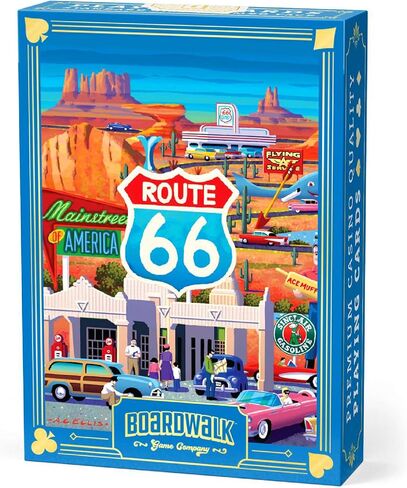 Boardwalk Puzzles Premium Featherlight Unique Playing Cards, Fun Themed Deck for Home and Travel | Route 66 in Saudi Arabia