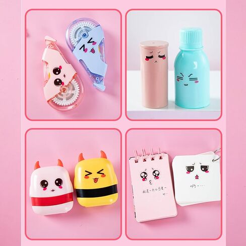 360Pcs Cute Cartoon Face Stickers for for Halloween, Christmas and Valentine's Day Daily Life, Expression Stickers with Colorful Eyes Nose Mouth Creative Stationery Sticker(Cute) in Saudi Arabia
