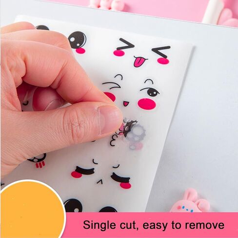 360Pcs Cute Cartoon Face Stickers for for Halloween, Christmas and Valentine's Day Daily Life, Expression Stickers with Colorful Eyes Nose Mouth Creative Stationery Sticker(Cute) in Saudi Arabia