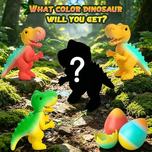 Dinosaur Hatching Surprise Eggs for Kids - 6 Pack Dinosaur Toys for Boys and Girls, Easter Basket Stuffers & Birthday Party Favors for Kids 4-8, Toddler Outdoor Toys Dino Egg Crafts Gifts for Ages 3-8 in Saudi Arabia