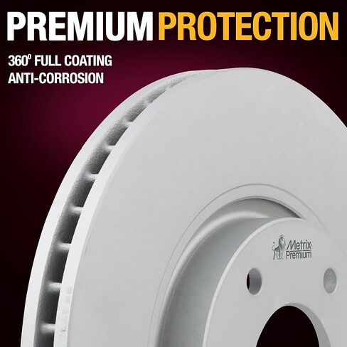 Metrix Premium Chassis Parts - 11.81 inch (300 mm) Front & 11.18 inch (284 mm) Rear Coated Brake Rotor Kit Fits 2010-2015 Hyundai Tucson, 2012-2016 Kia Sportage, 980460FZN, 980087FZN | 4 PCS Set in Kuwait