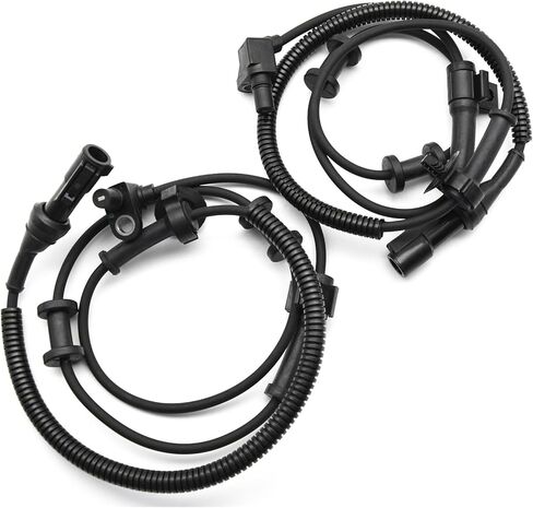 قطعتان من مستشعر سرعة العجلات الأمامية ABS يسار يمين متوافق مع Ford F250 4WD 1999 2000 2001 2002 2003 2004، مع Excursion F350 F450 F550 Super Duty، استبدال # ALS197 F81Z2C204BA F81Z2C204BB in Kuwait