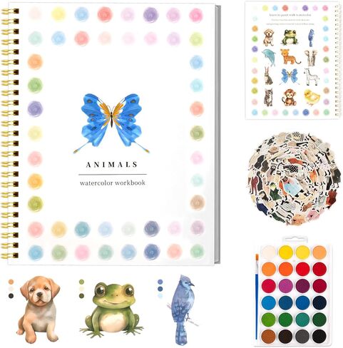 Watercolor Workbooks Coloring Book Beginner Friendly Coloring Book Art Crafts Painting Kit Nature Scenes Paint Set for Creative Exploration Gift for Adults Teens (Vacation) in Saudi Arabia