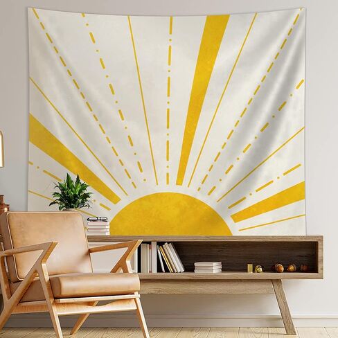 SUOTEMEIFEI Boho Sun Tapestry,Colorful Sunshine Tapestry Sunset Landscape Abstract Aesthetic Wall Bedroom Living Room Decor College Dorm Wall Hanging in Saudi Arabia