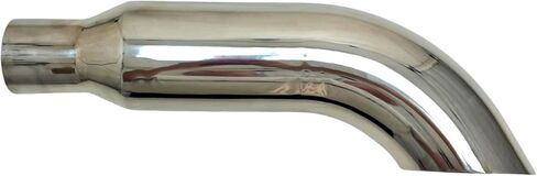 Exhaust Tip 4.00" Dia X 18.00" Long 2.50" Inlet WTD40018-250-HP-SS Turn Down 304 Polished Stainless Steel Wesdon Exhaust Tip in Kuwait