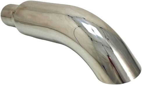 Exhaust Tip 4.00" Dia X 18.00" Long 2.50" Inlet WTD40018-250-HP-SS Turn Down 304 Polished Stainless Steel Wesdon Exhaust Tip in Kuwait