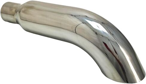 Exhaust Tip 4.00" Dia X 18.00" Long 2.50" Inlet WTD40018-250-HP-SS Turn Down 304 Polished Stainless Steel Wesdon Exhaust Tip in Kuwait