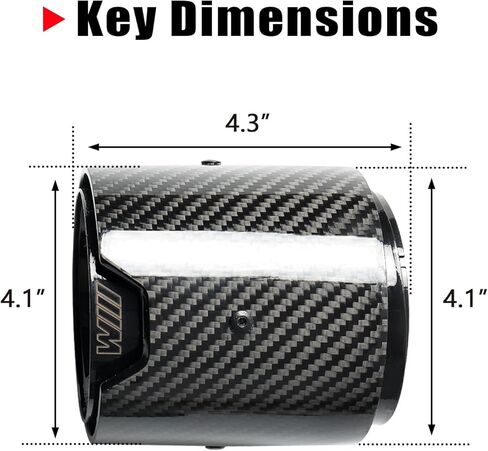 4-Piece Set Carbon Fiber Exhaust Tips for BMW G80 M3 G82 G83 M4 G87 M2 Stock Exhaust, Glossy Black Inner Layer Tailpipe Tip in Saudi Arabia