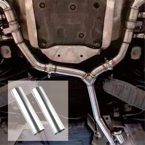 2PCS 3 Inch Stainless Steel Exhaust Pipe, 3" OD x 16" Length304 Stainless Steel Exhaust Pipe for DIY Replacement Part, Replacement Exhaust Tube(16" Long） in Saudi Arabia