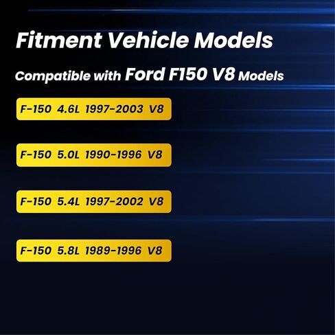 حاقن الوقود Ford F150 V8 متوافق مع Ford F150 [4.6L 1997-2003] [5.0L 1990-1996] [5.4L 1997-2002] [5.8L 1989-1996]/ لينكولن ميركوري 4 فتحات استبدال # 0280150943 FJ713 (8 قطع) in Kuwait