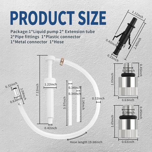 Transmission Fluid Pump Kit,Transmission Fluid Transfer Pump Kit Includes 3/8" Swivel,8mm & 10mm Adapters,Gear Oil Pumps Rear Differential Fluids Pumps Automotive for Quart Bottles in Saudi Arabia