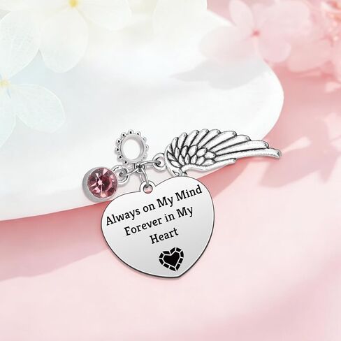 Heigebi Silver Charms for Bracelet Necklaces Bangle Heart Pendants Mother's Day Christmas Birthday Easter Gift for Mom Daughter Friends Sister Stainless Steel Dangle Charm for Jewelry Making in Kuwait