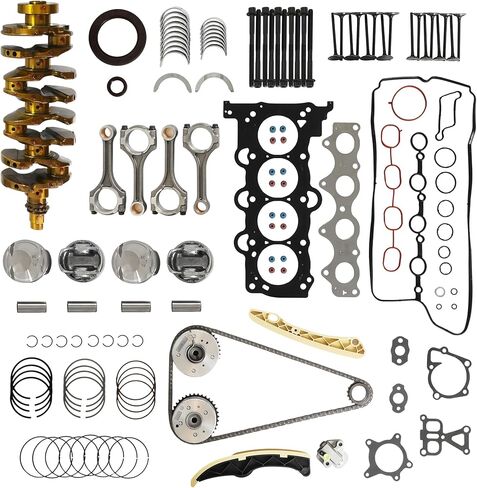 G4FJ 1.6 Turbo Overhaul Rebuild Kit w/Crankshaft Timing Chain VVT Kit Piston Connecting Rods Fit For Hyundai Kona Elantra Kia Forte/Forte5 Optima Seltos 1.6L Turbo 2015-2020 23110-2B710 24370-2B700 in Saudi Arabia